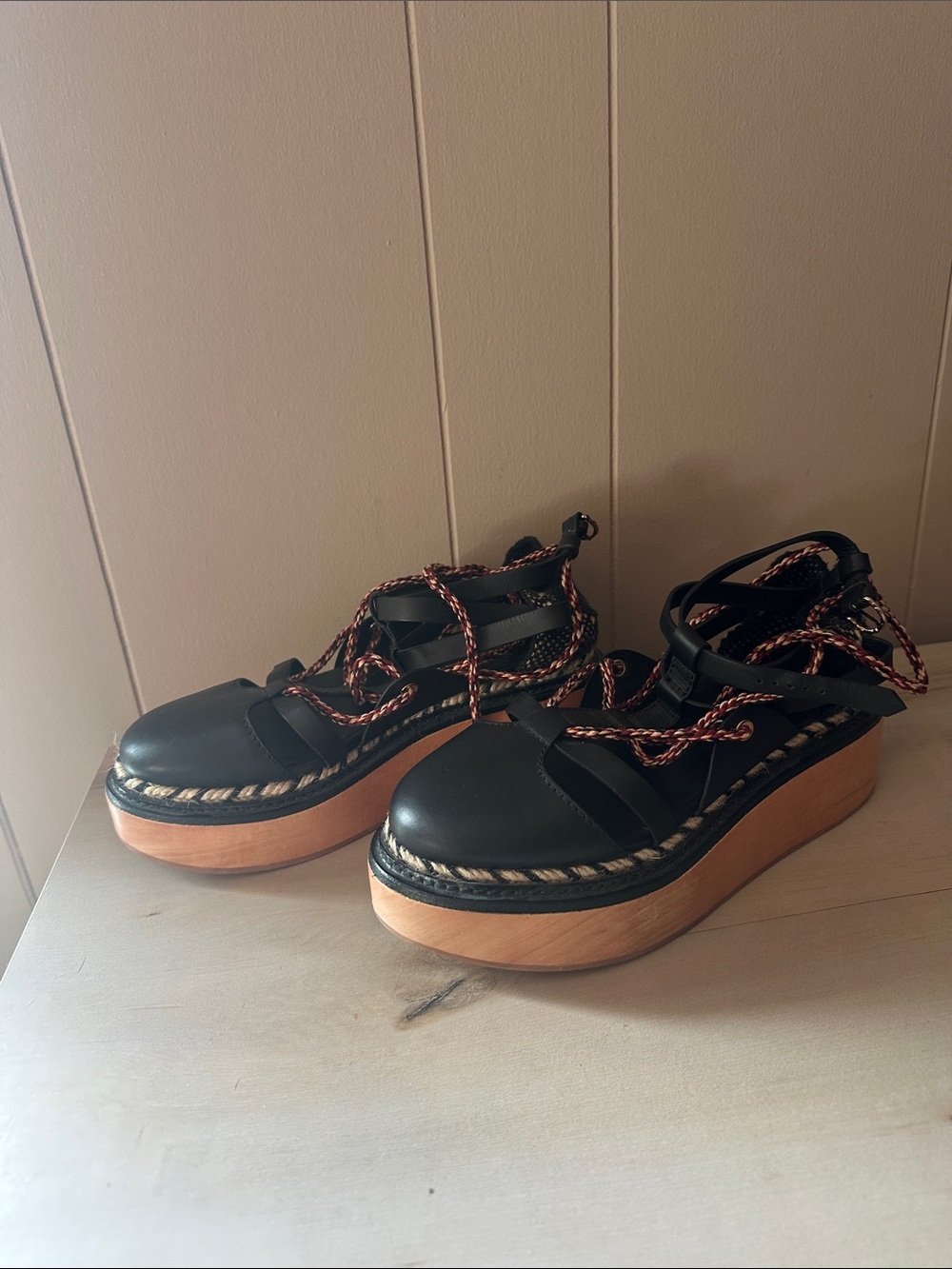 Ulla Johnson Salinas Twisted Rope Leather Flatform sandals - Picture 3 of 15